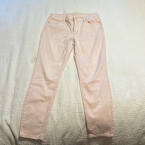 Pink Skinny Ankle Jeans